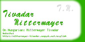 tivadar mittermayer business card